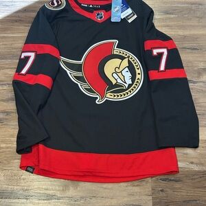Adidas Prime Green Brady Tkachuk Ottawa Senators Jersey Size 46 Small Brand New